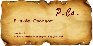 Puskás Csongor névjegykártya