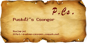 Puskás Csongor névjegykártya
